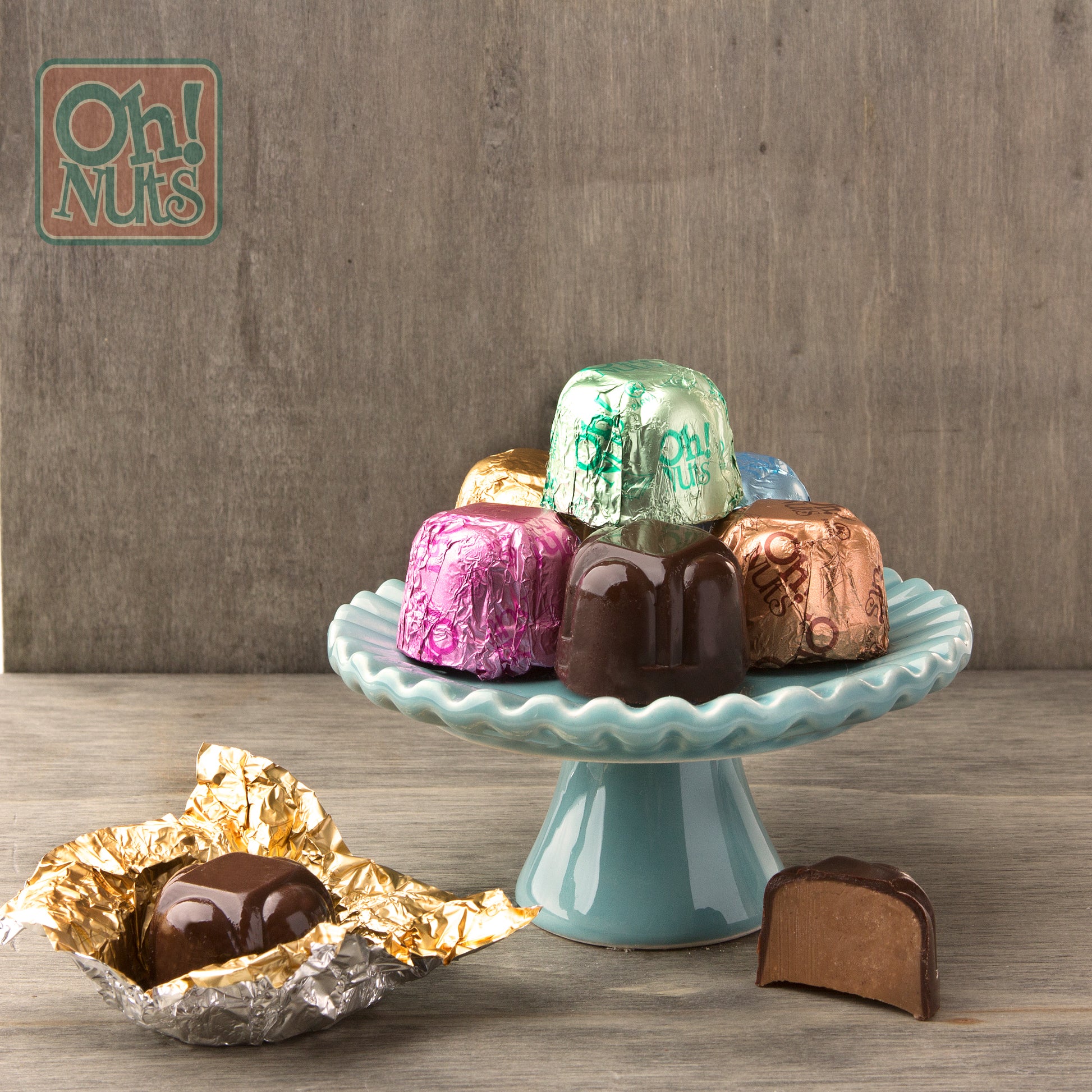 Non-Dairy Hazelnut Silver Foiled Chocolate Truffles - 5 LB