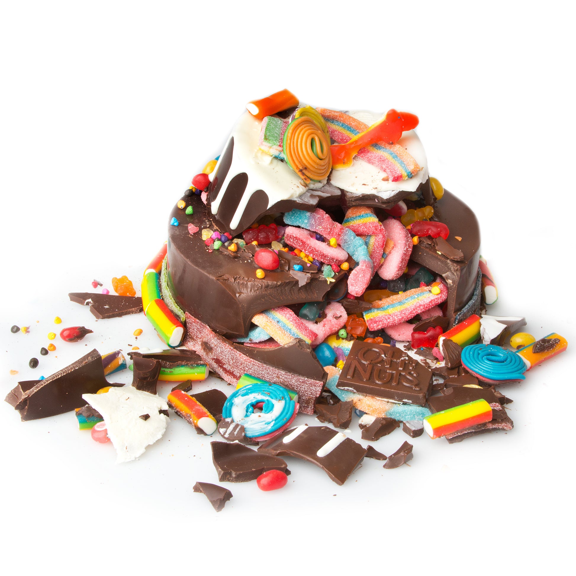 Hand Made Dome Belgian Chocolate & Candies 2-Tier SMASH CAKE