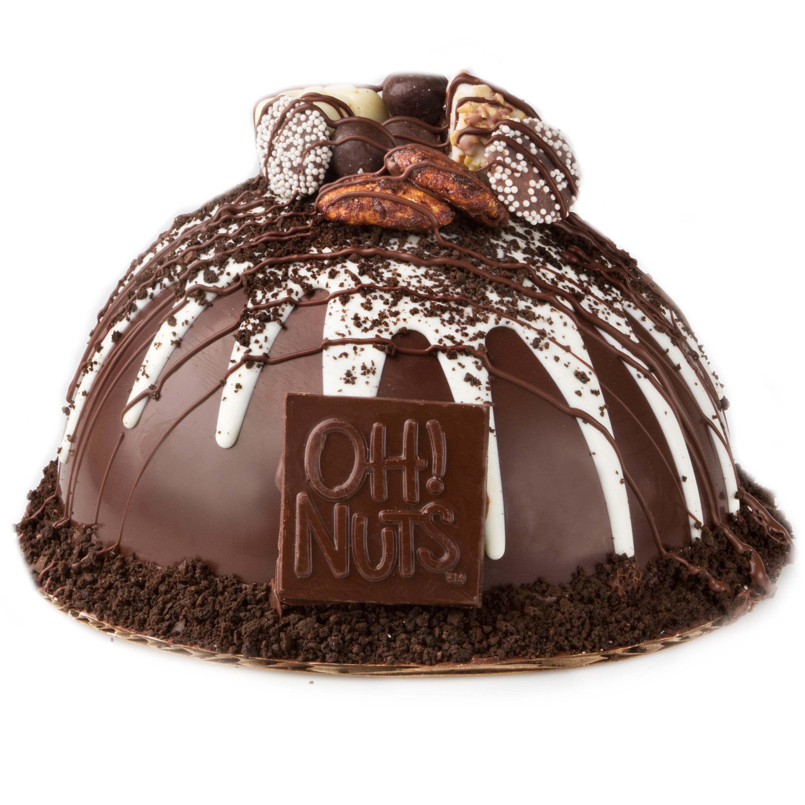 Hand Made Dome Belgian Chocolate & Nuts SMASH CAKE – Oh! Nuts