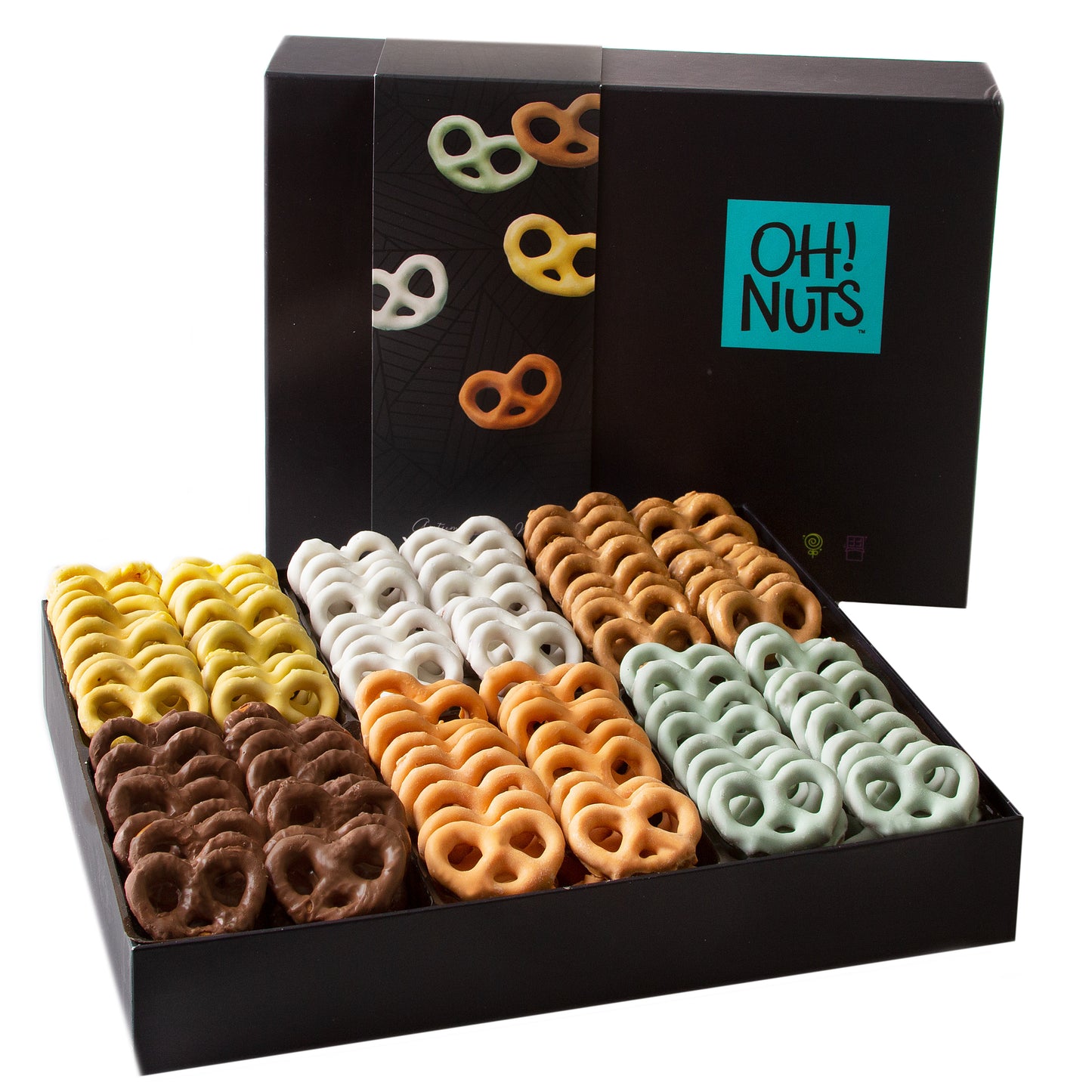 Oh! Nuts Exotic Chocolate Covered Pretzels Christmas Fall Gift Basket