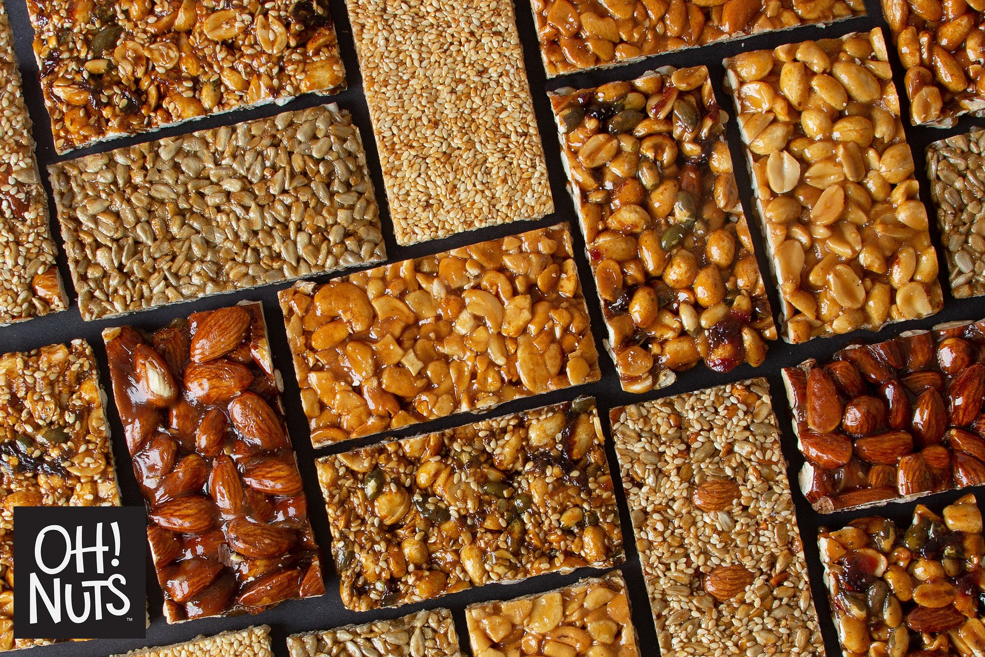 Oh! Nuts Hand Made Gourmet Nut Brittle Variety Gift Box - 24CT