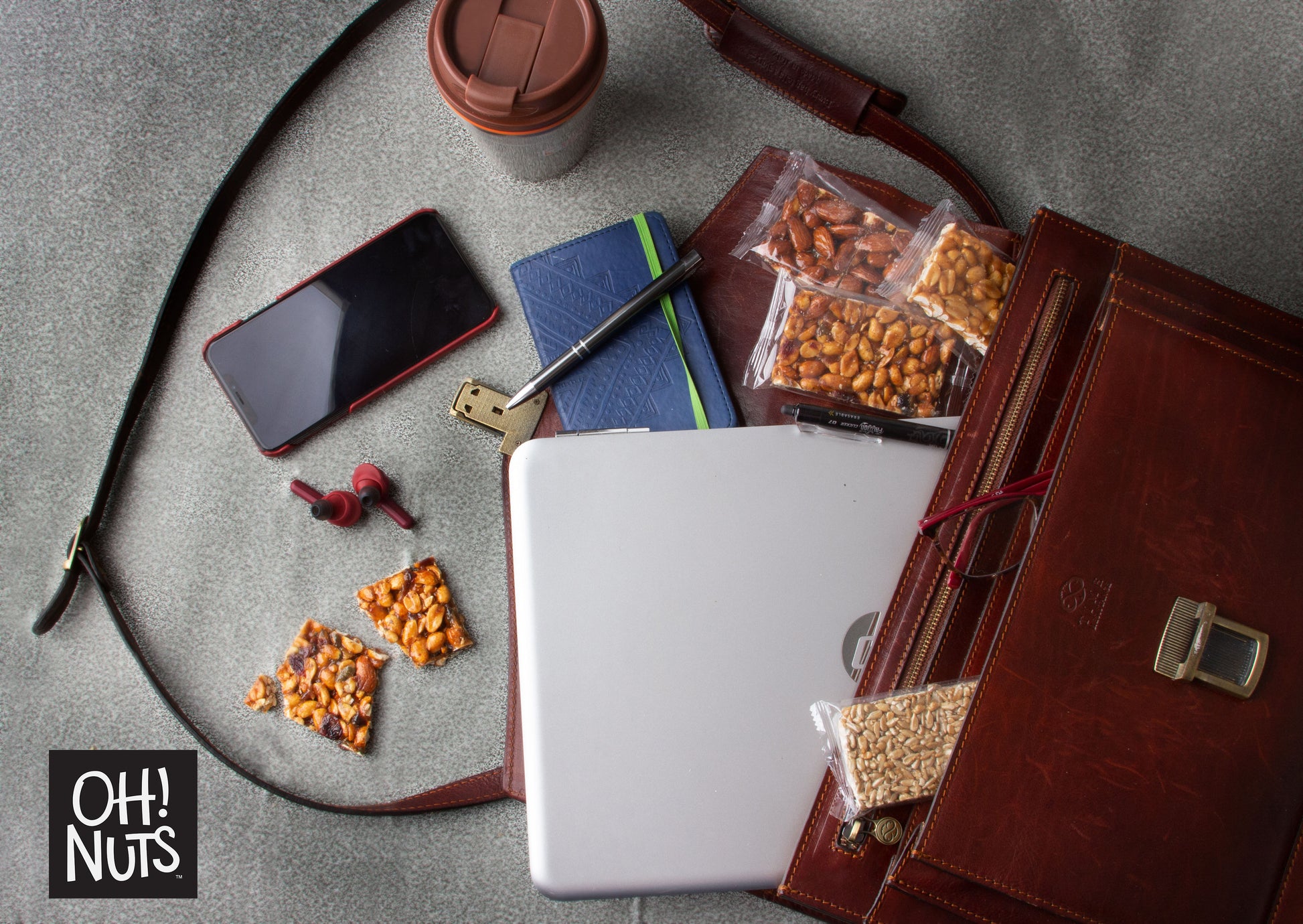 Oh! Nuts Hand Made Gourmet Nut Brittle Variety Gift Box - 24CT