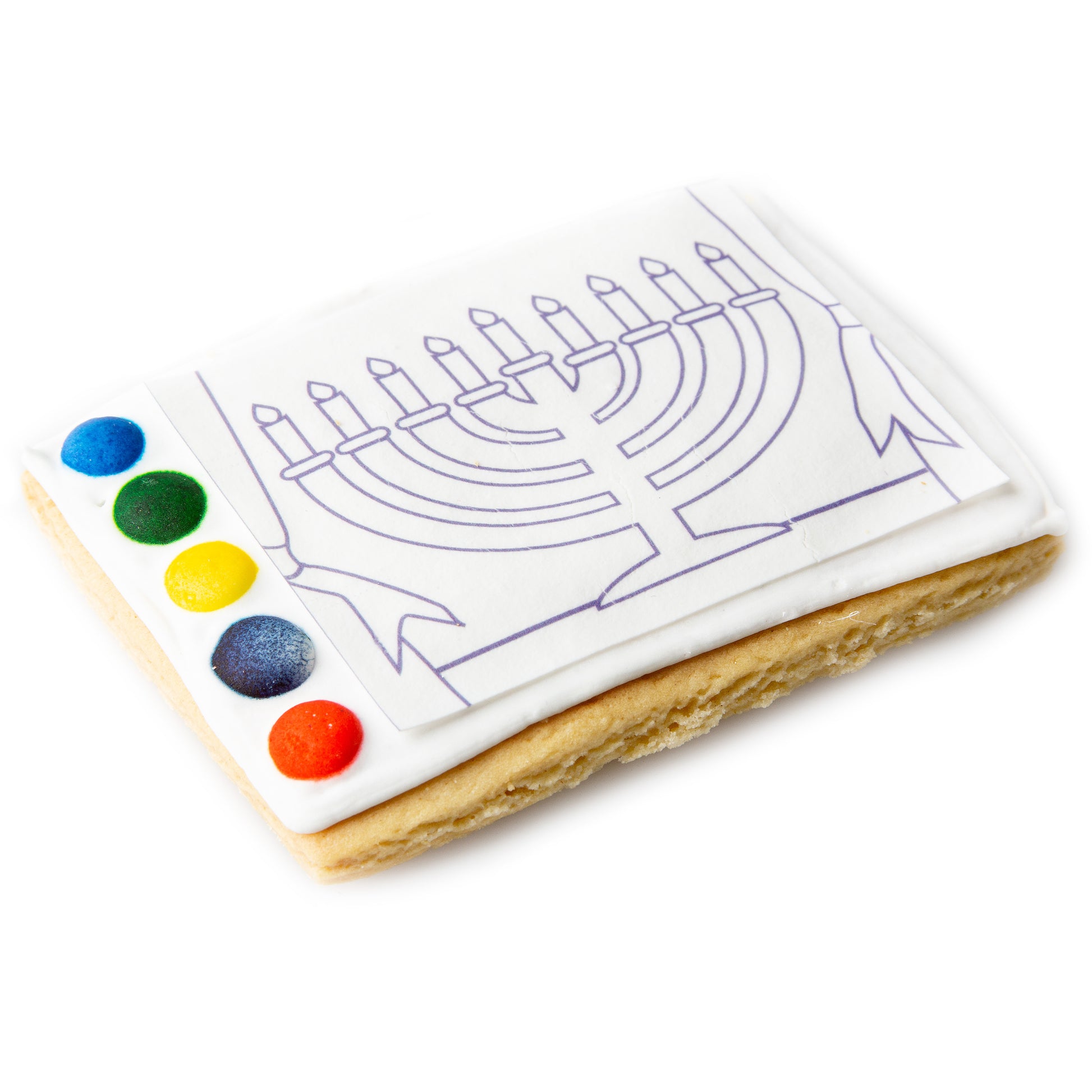 All in One Paint a Cookie Kit- Hanukkah Menorah
