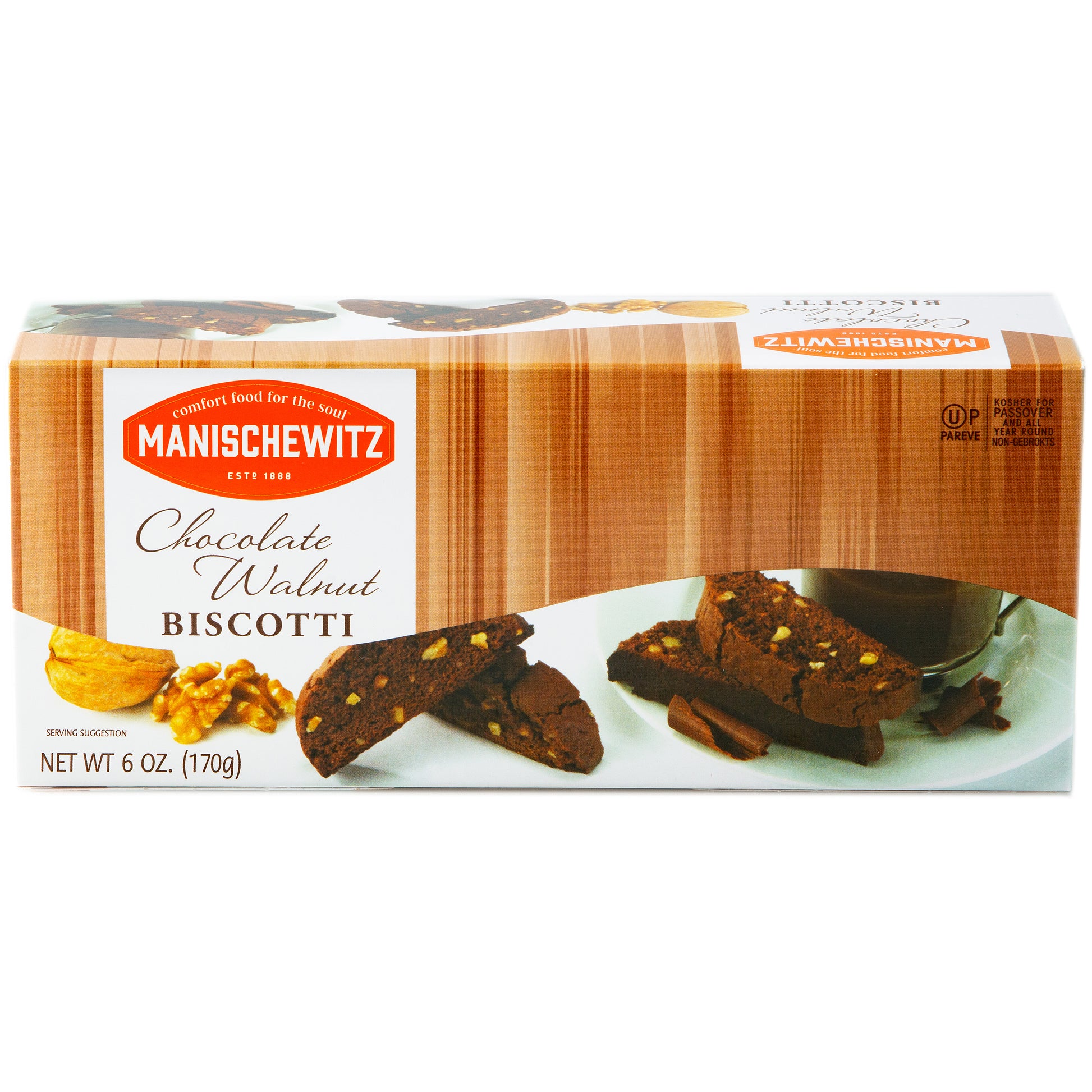 Passover Gourmet Chocolate Walnut Biscotti Box