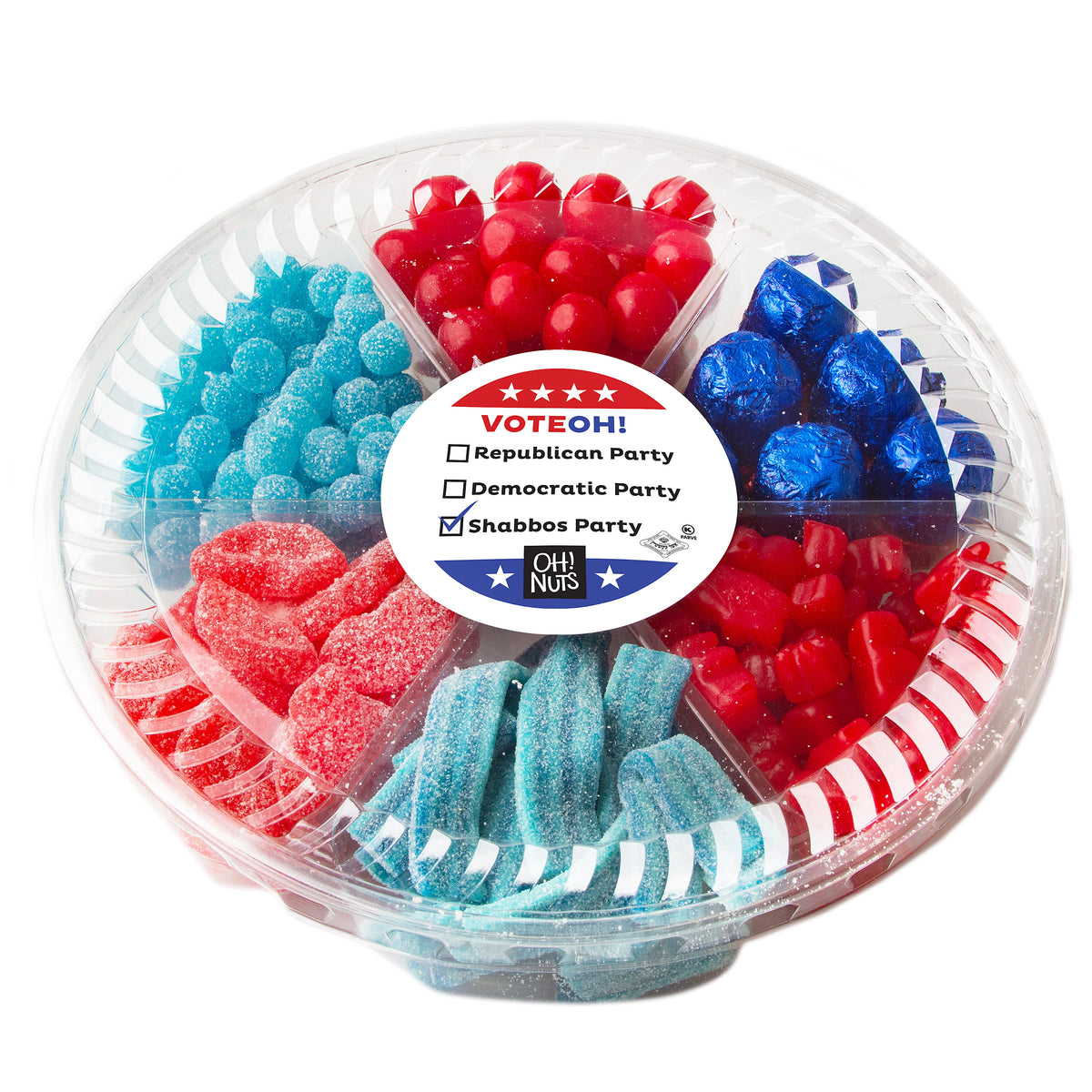 Vote Candy Patriotic Election Candy 6 Section Platter – Oh! Nuts