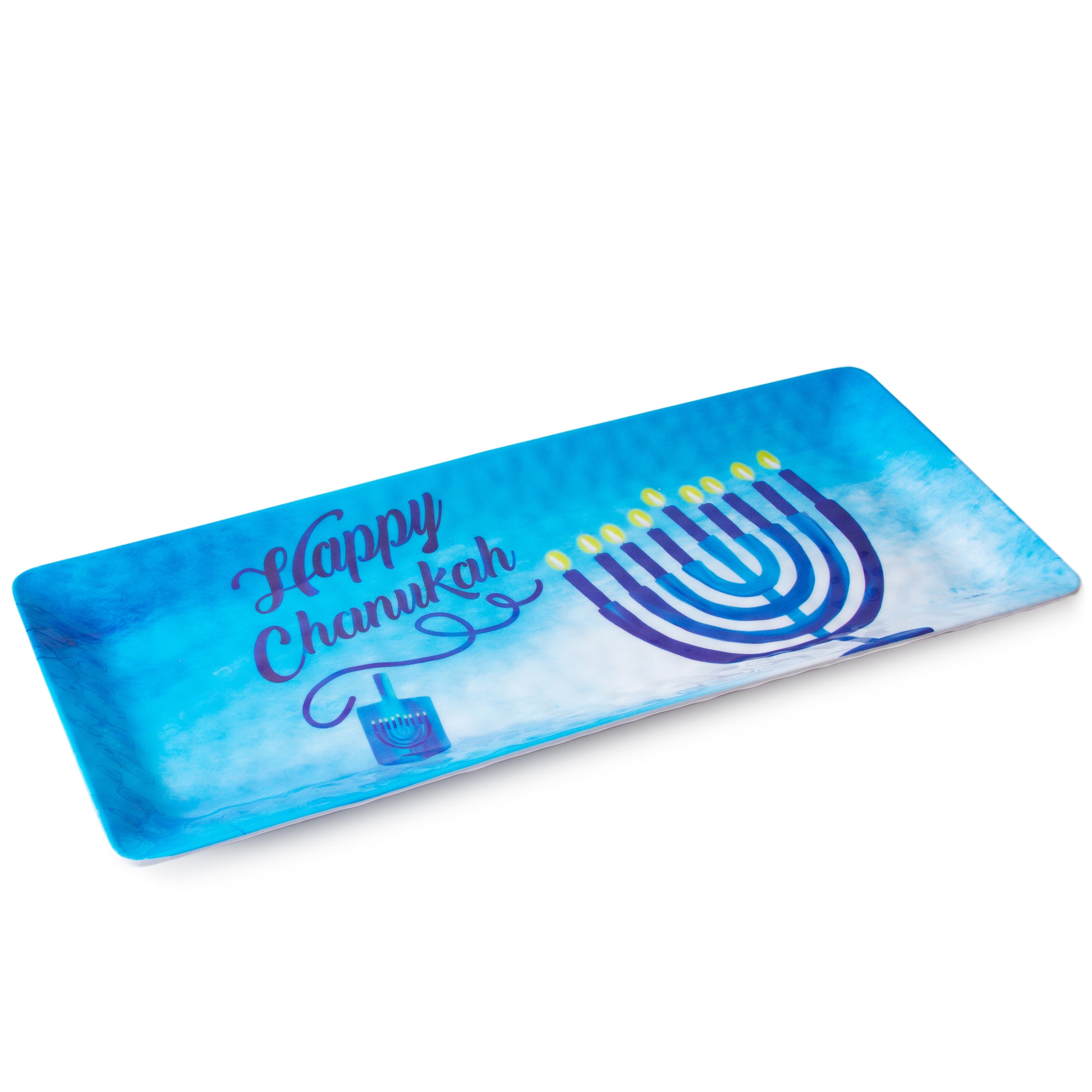 Hanukkah Melamine Blue Long Gift Tray