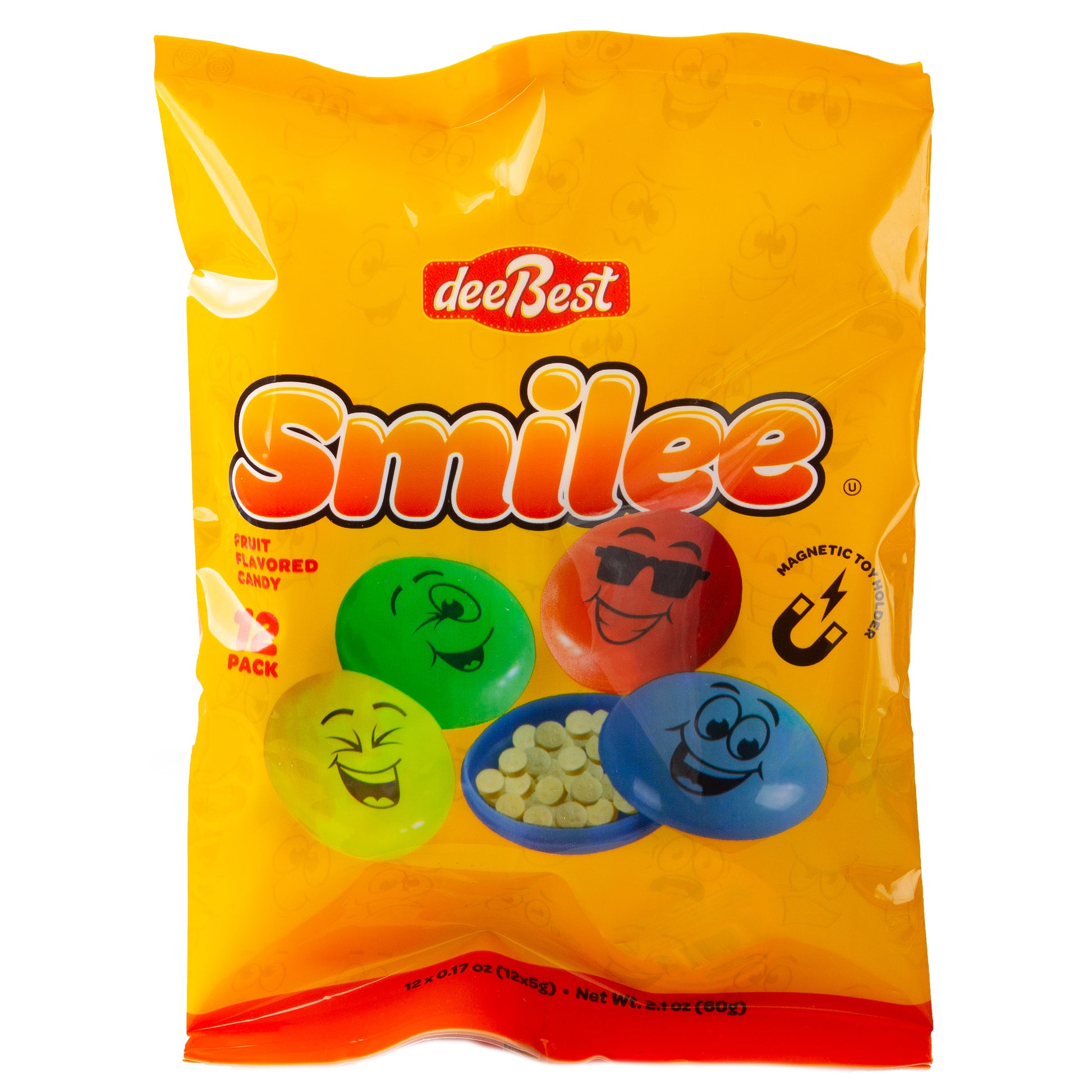 Fun Smiles Magnetic Candy Holders - 12CT Bag