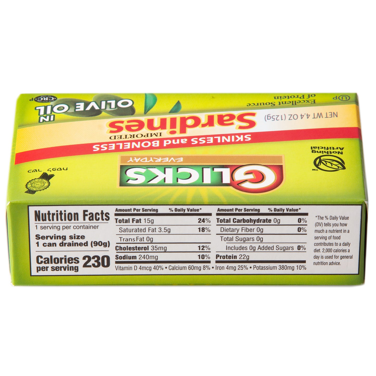 Passover Skinless & Boneless Sardines in Olive Oil - 4.4oz Box