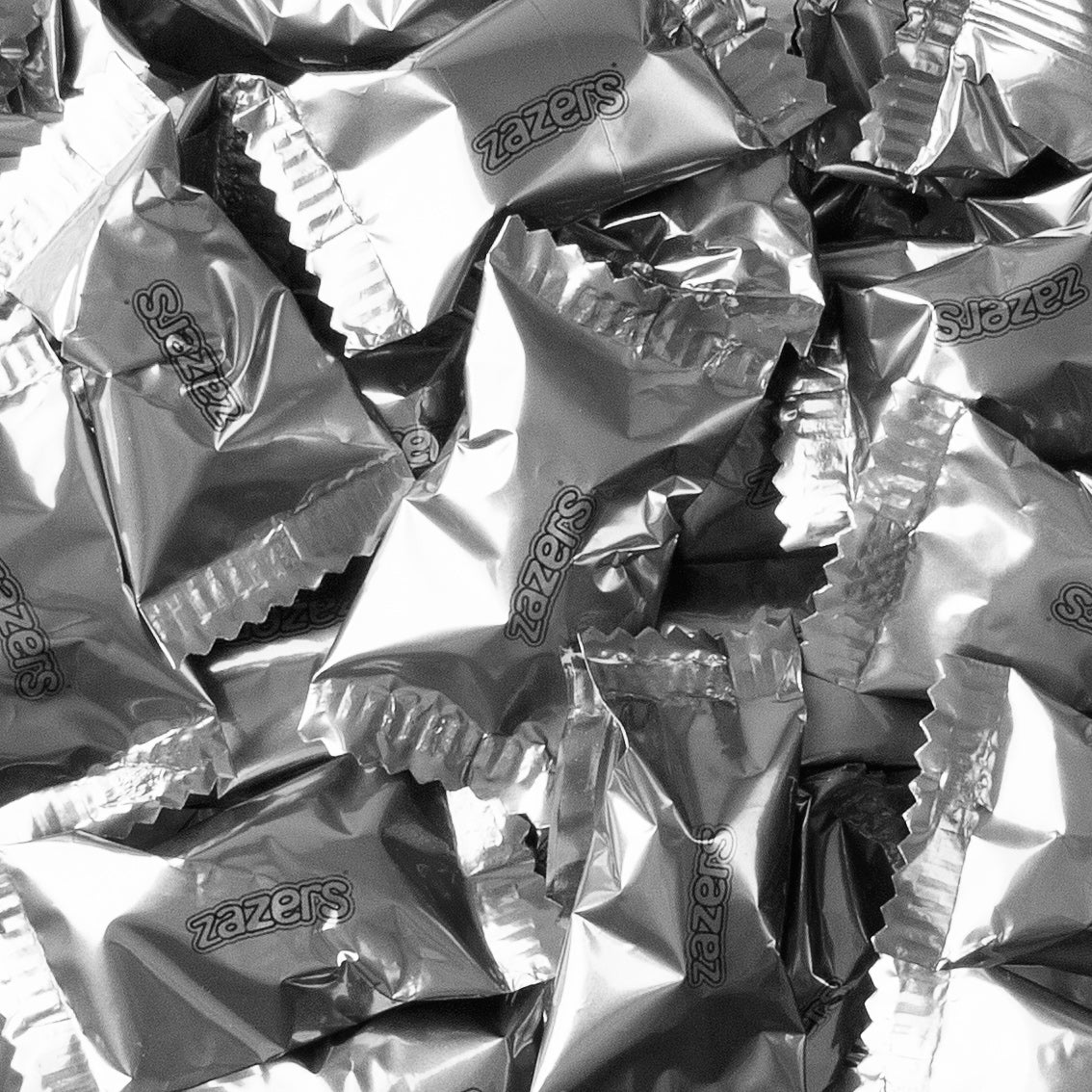 Metallic Silver Foiled Zaza Chews - Green Apple