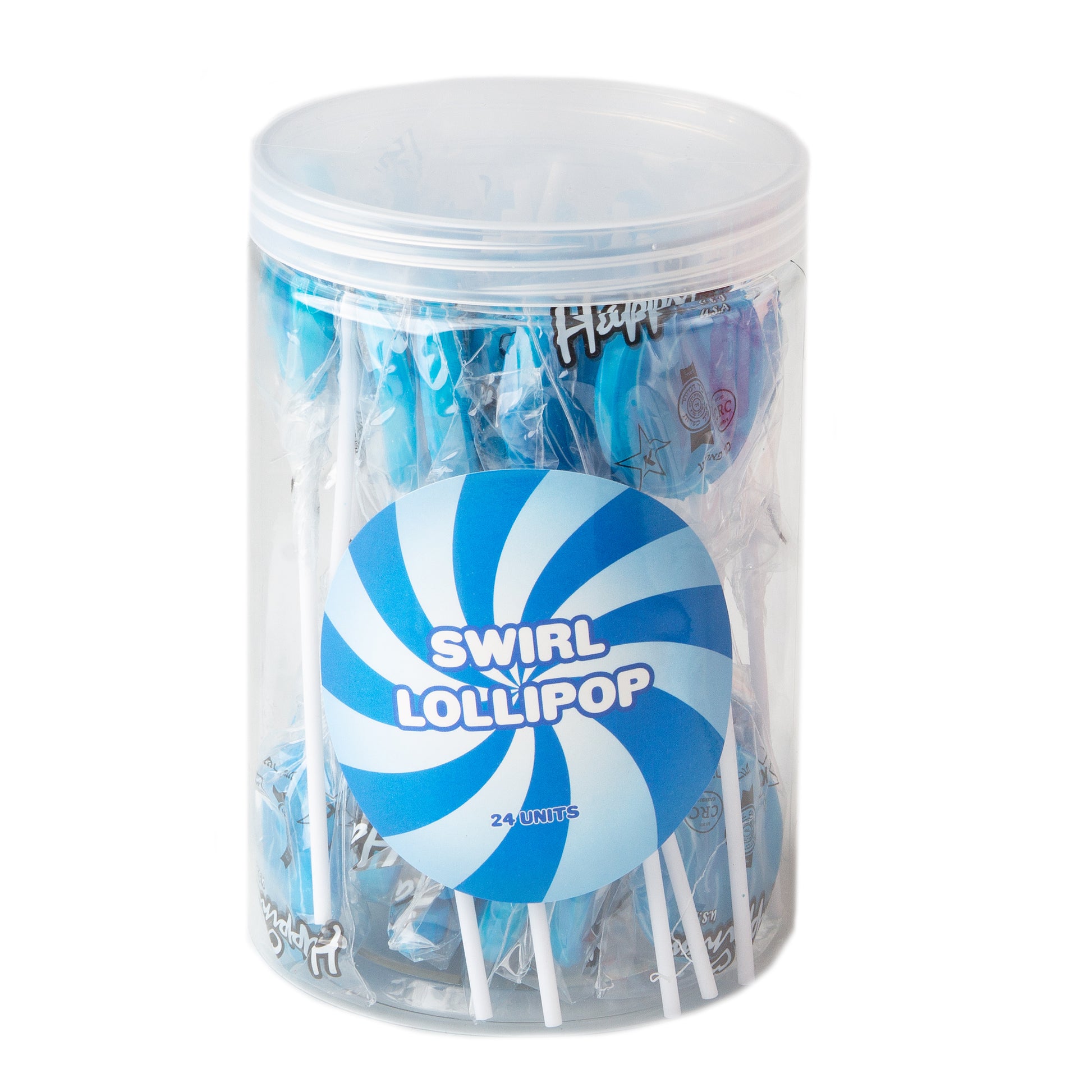 Blue Swirl Pops - 24CT Tub