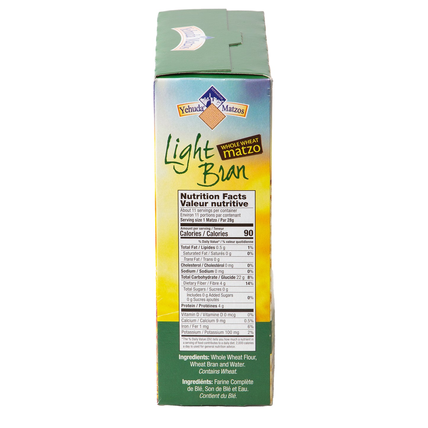 Light Bran Whole Wheat Passover Matzo
