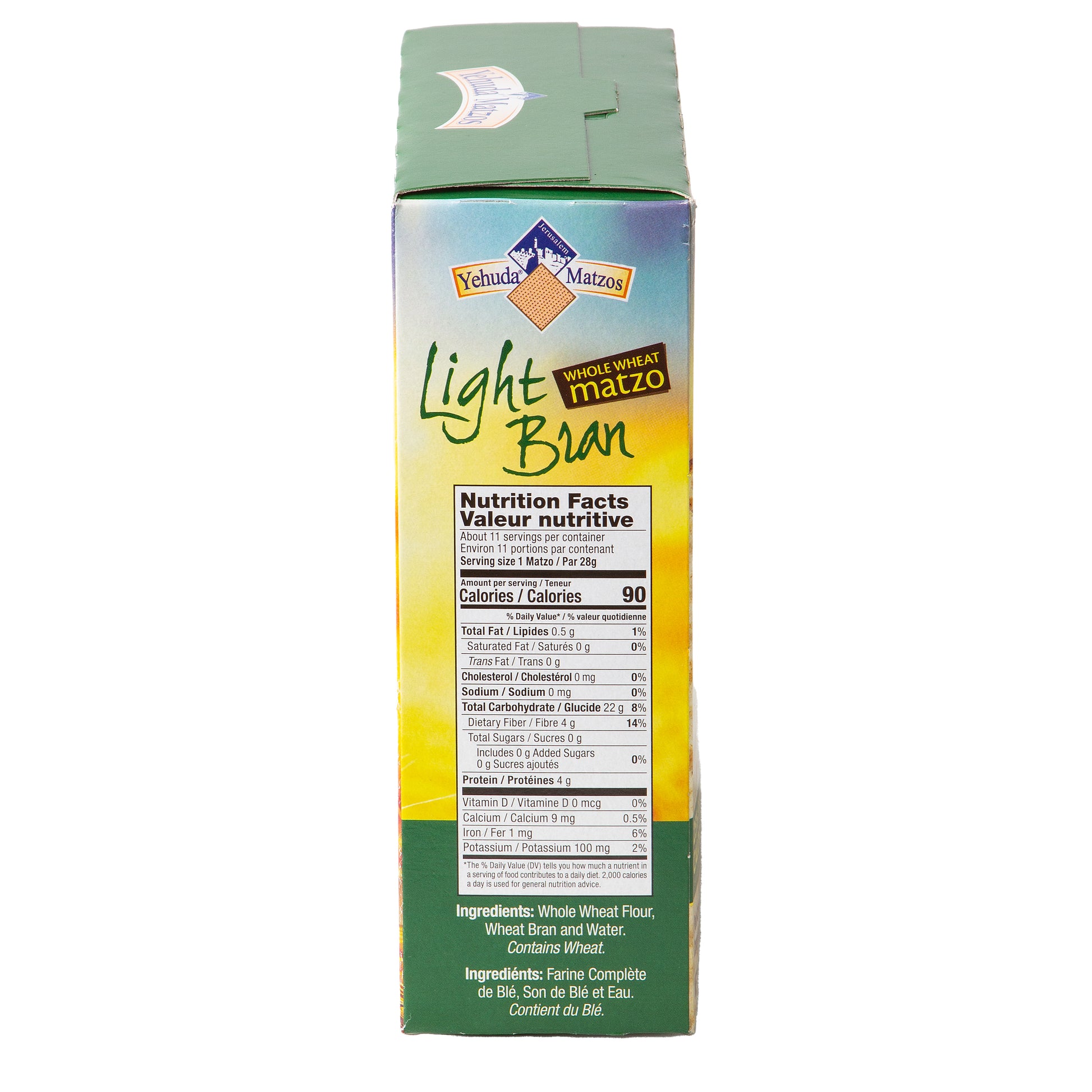 Light Bran Whole Wheat Passover Matzo