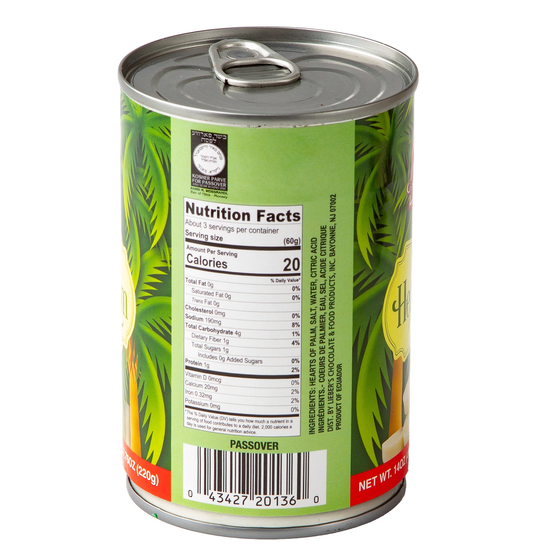 Cut Hearts of Palm - 14oz Tin