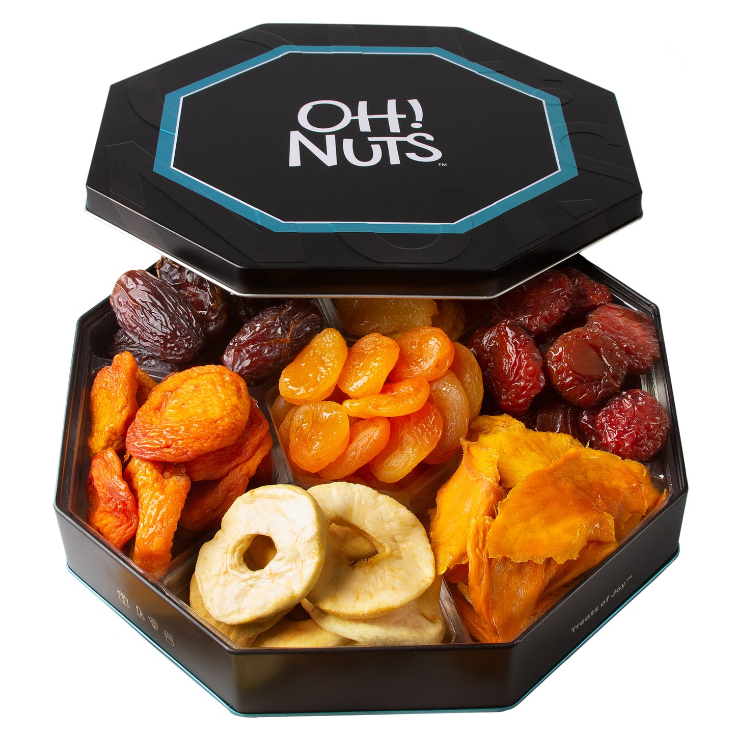 Oh! Nuts 7 Section Assorted Dried Fruits Gift Tin