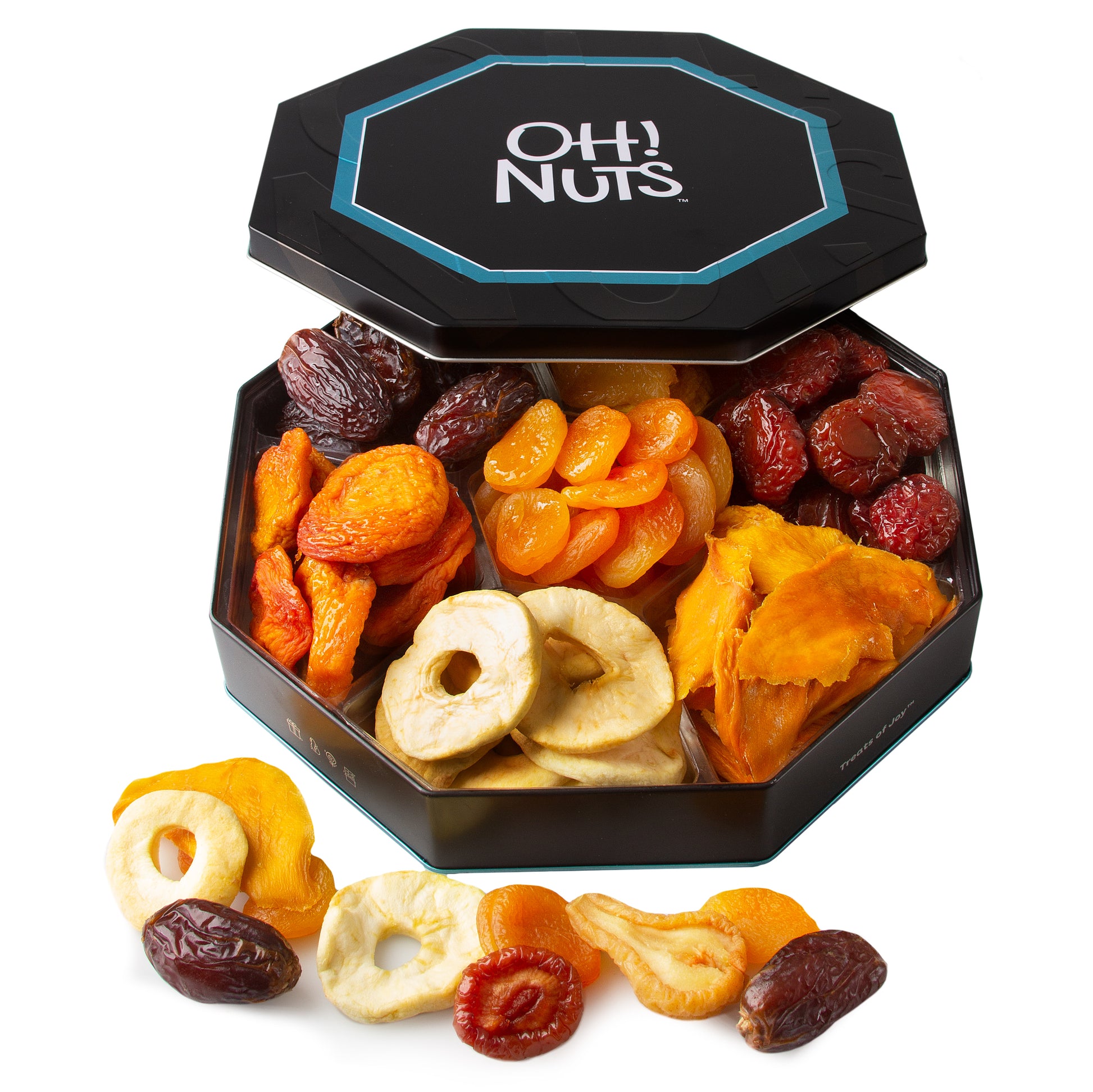 Oh! Nuts 7 Section Assorted Dried Fruits Gift Tin