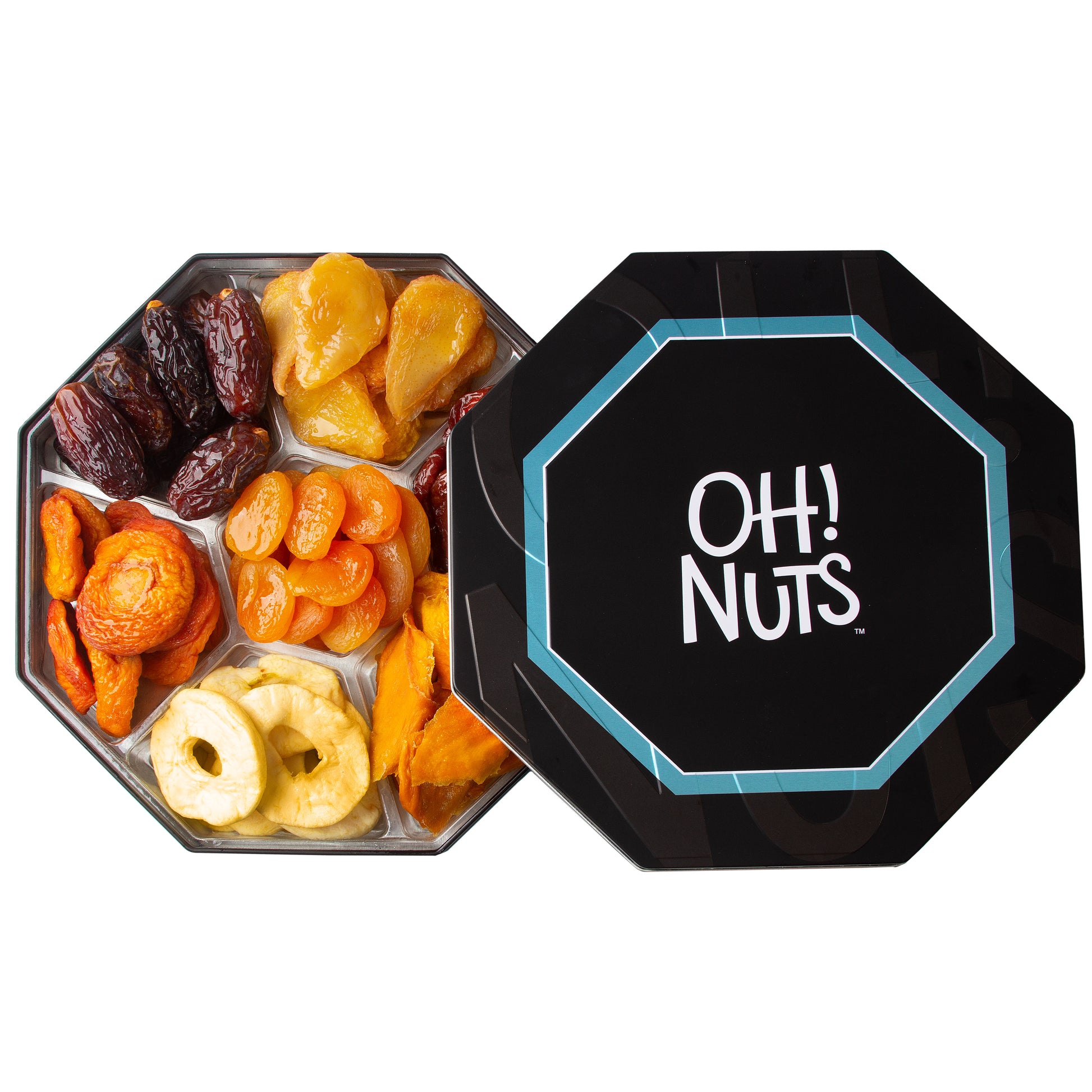 Oh! Nuts 7 Section Assorted Dried Fruits Gift Tin