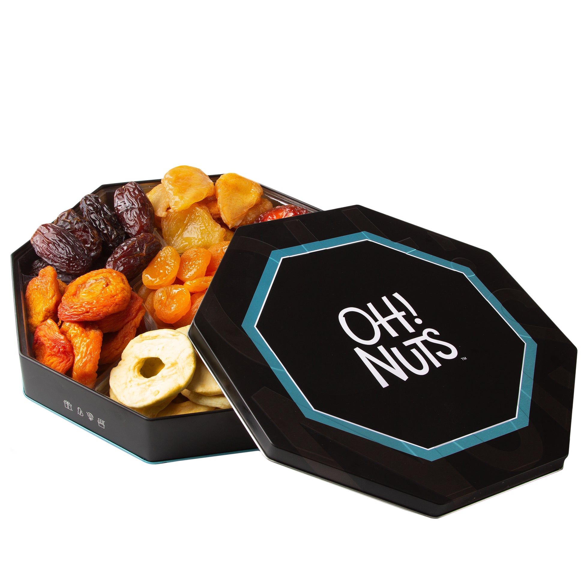 Oh! Nuts 7 Section Assorted Dried Fruits Gift Tin