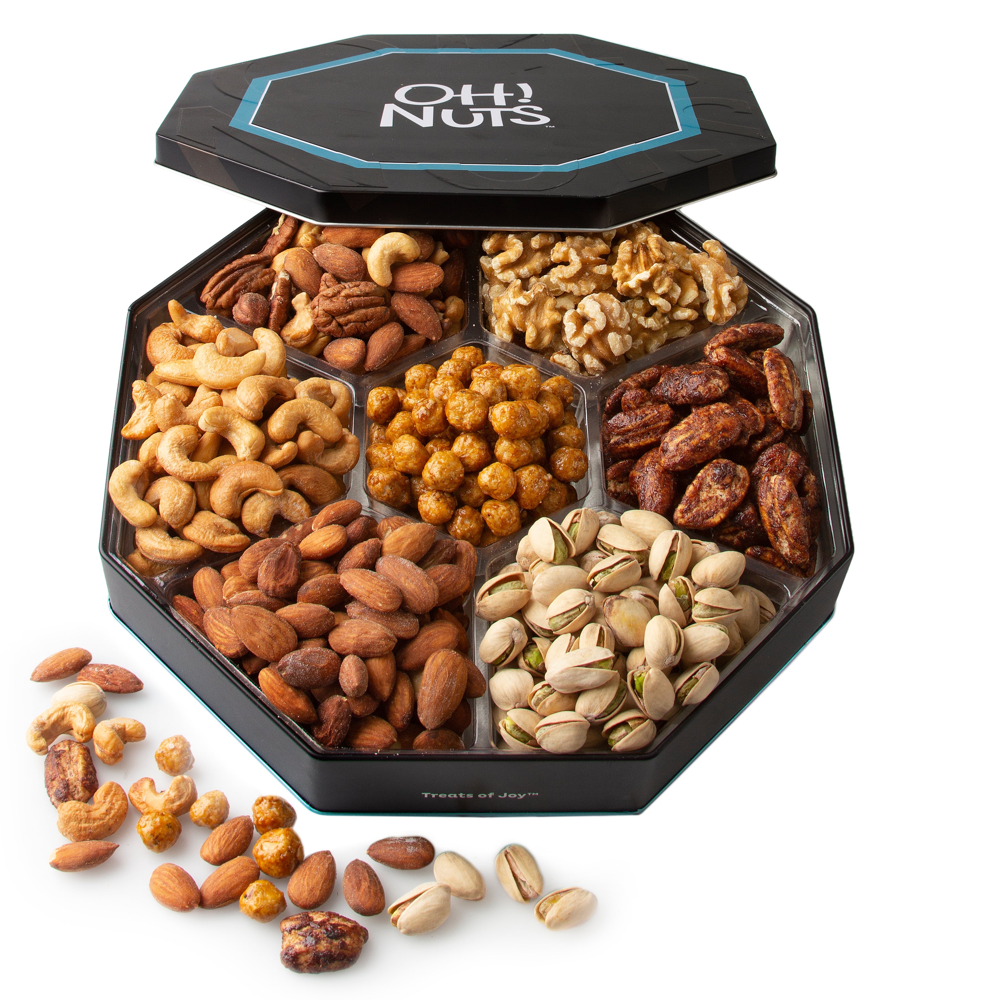 7 Section Assorted Nuts Gift Tin – Oh! Nuts