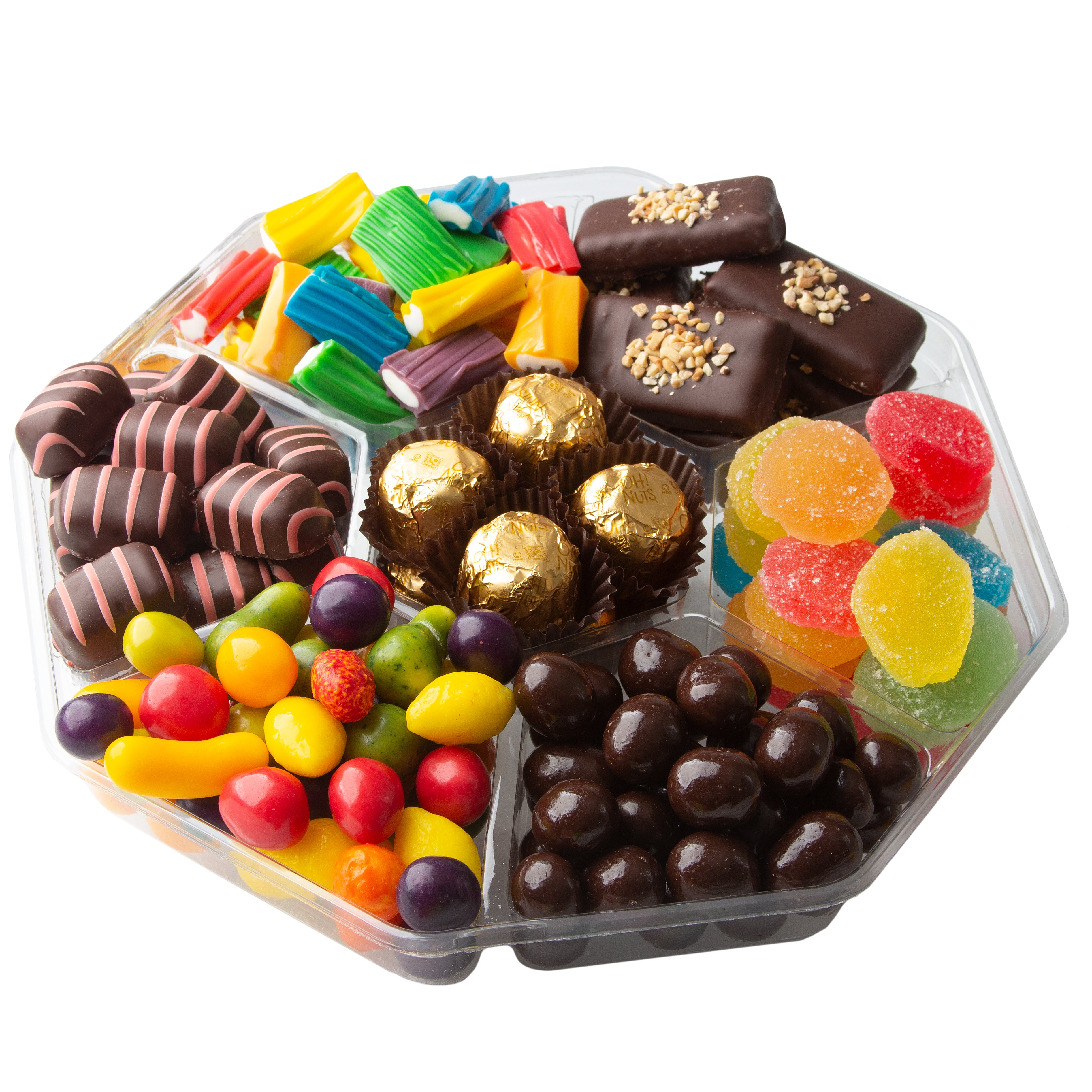7 Section Family Style Candy & Chocolate Gift Tray - Medium