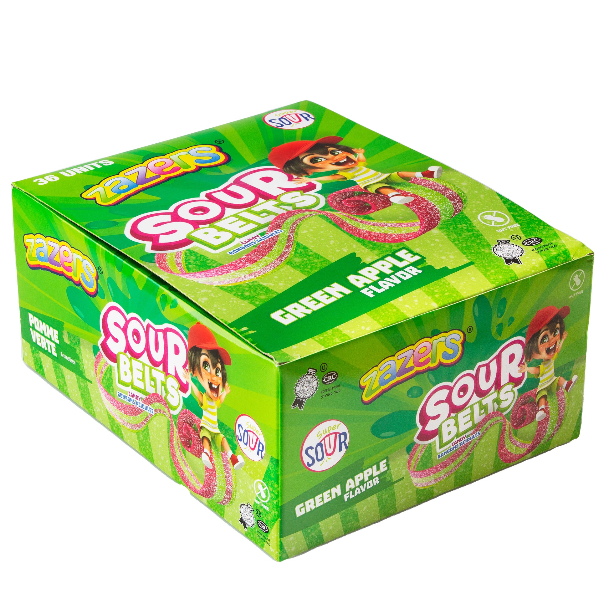 Green Apple Sour Belts - 36CT Box