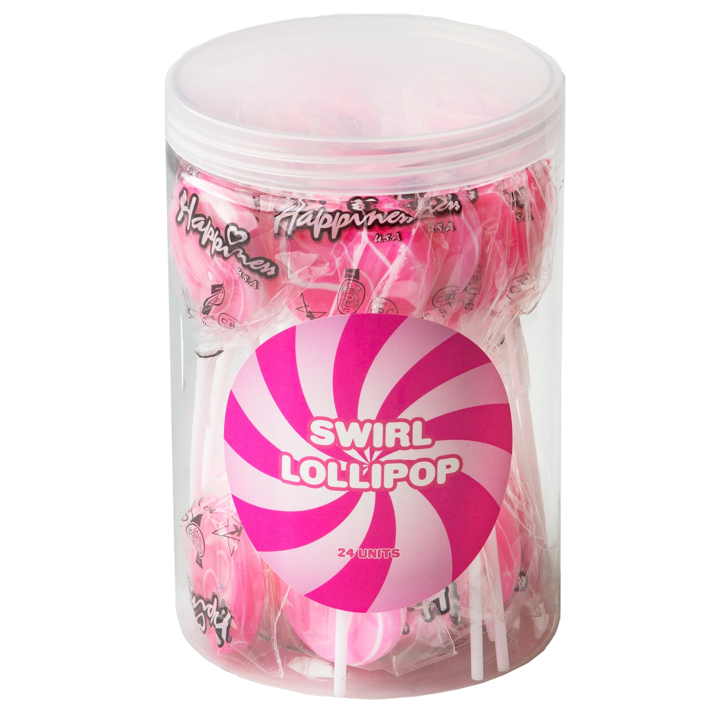 Pink Swirl Pops - 24CT Tub