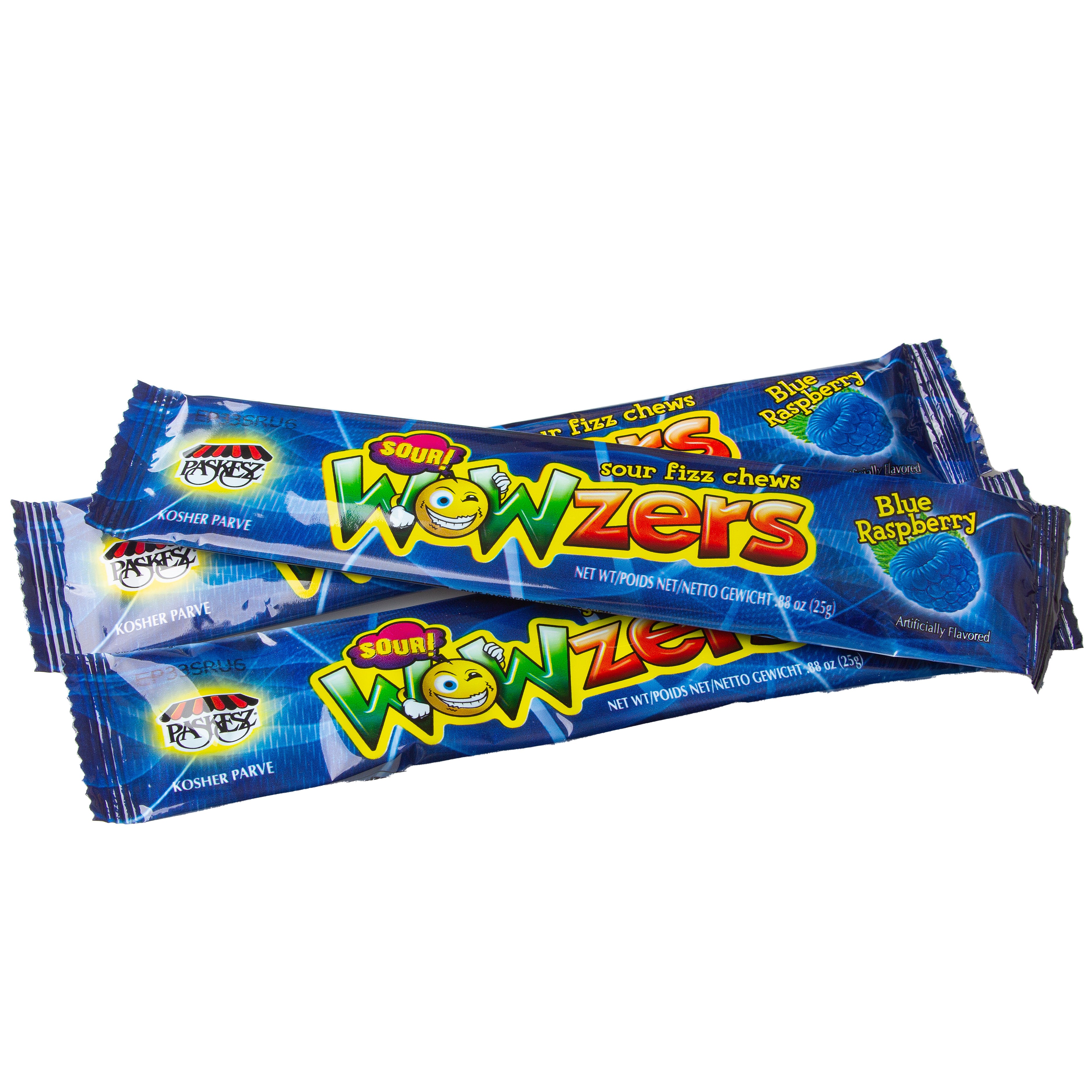 Wowzers Blue Raspberry Sour Fizz Chews - 48CT Box – Oh! Nuts