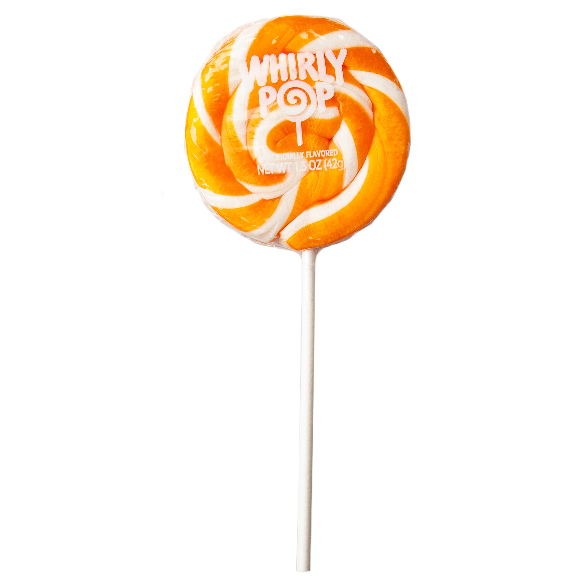 Orange & White Swirl Whirly Pops - Tangerine
