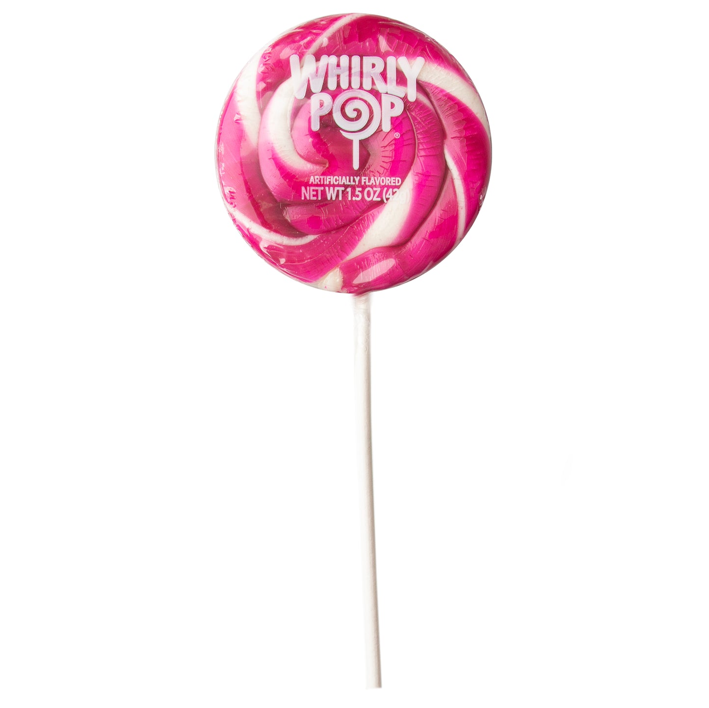Fuchsia & White Swirl Whirly Pops - Raspberry