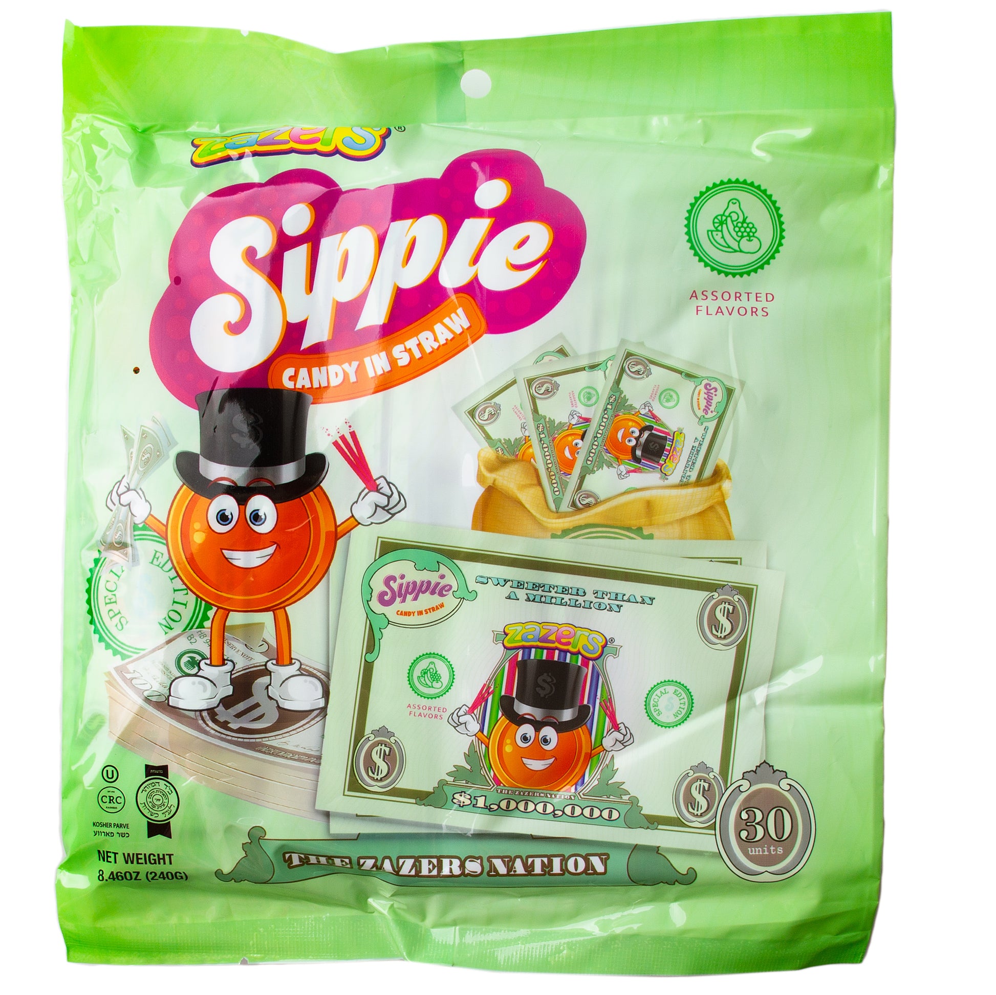 Sippie Candy in Straw - Assorted - 30CT Bag