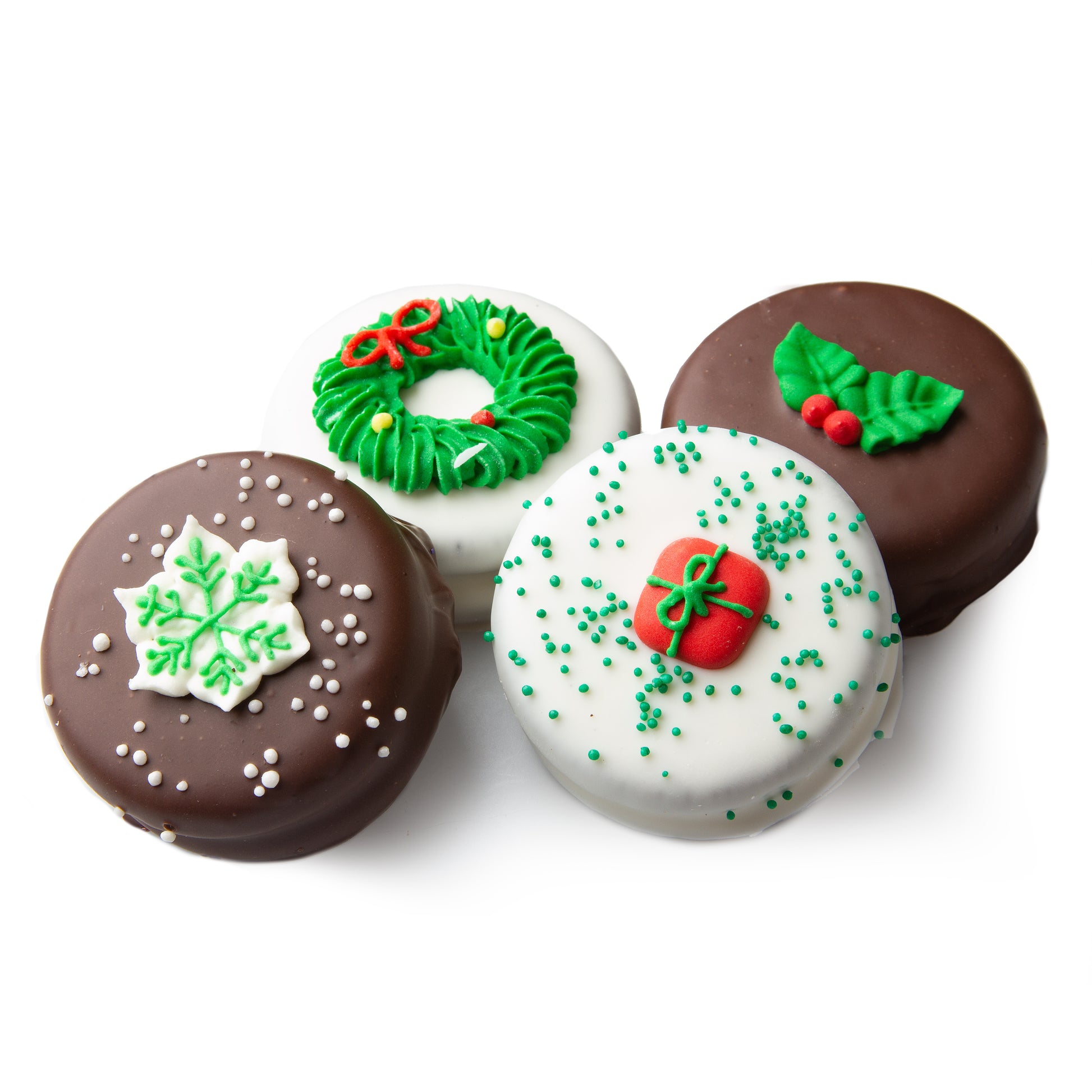 Holiday Winter Chocolate Covered Cookie Gift Box