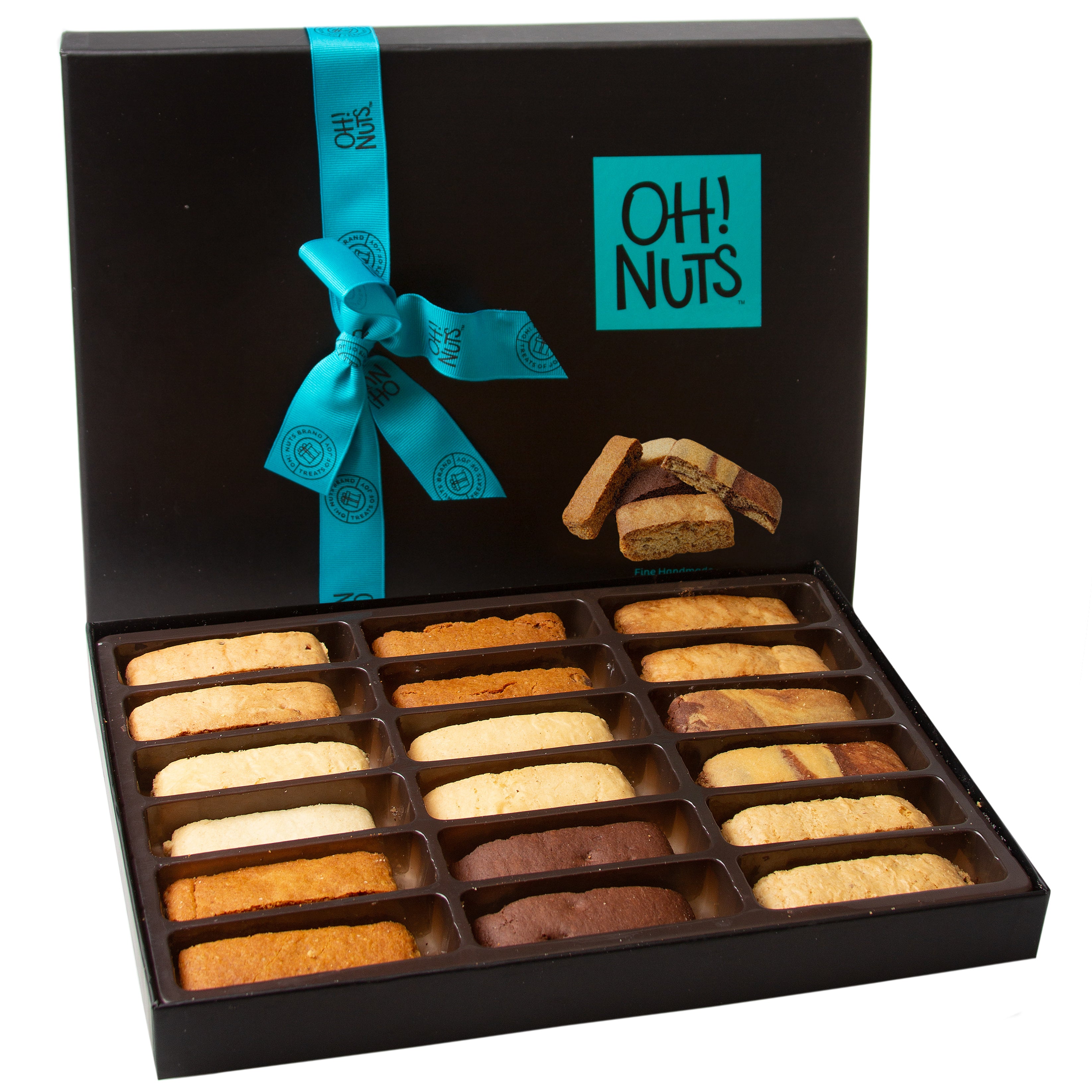 Oh! Nuts Assorted Flavored Biscotti Gift Basket - 18CT