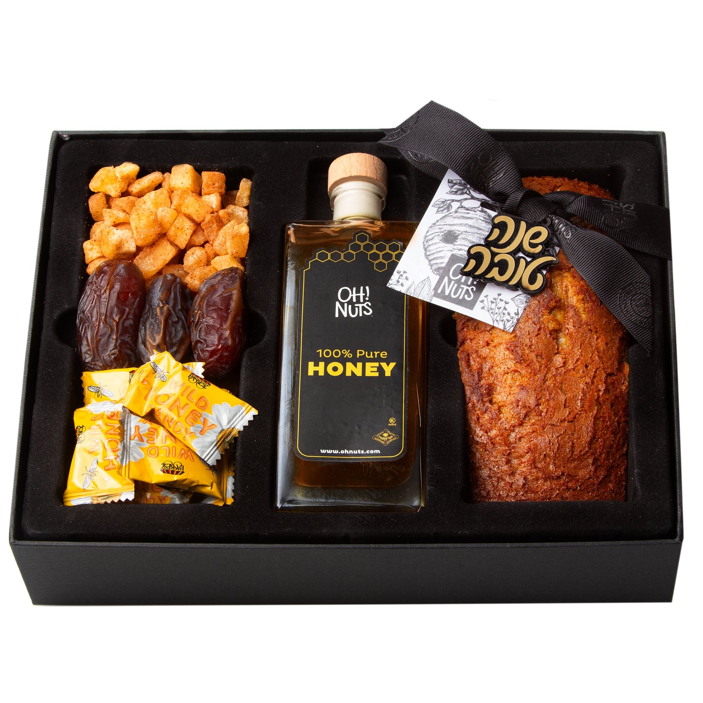 Rosh Hashanah Honey Cake Gift Box Basket