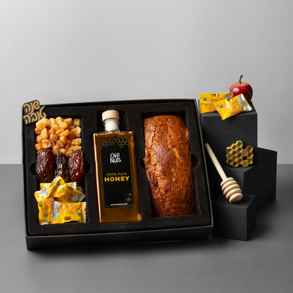 Rosh Hashanah Honey Cake Gift Box Basket