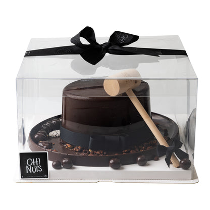 Hand Made Large Hat Belgian Chocolate & Candies SMASH CAKE Display Box
