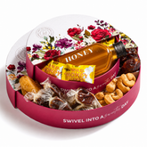 Swivel Round Rosh Hashanah Gift Basket & Nuts