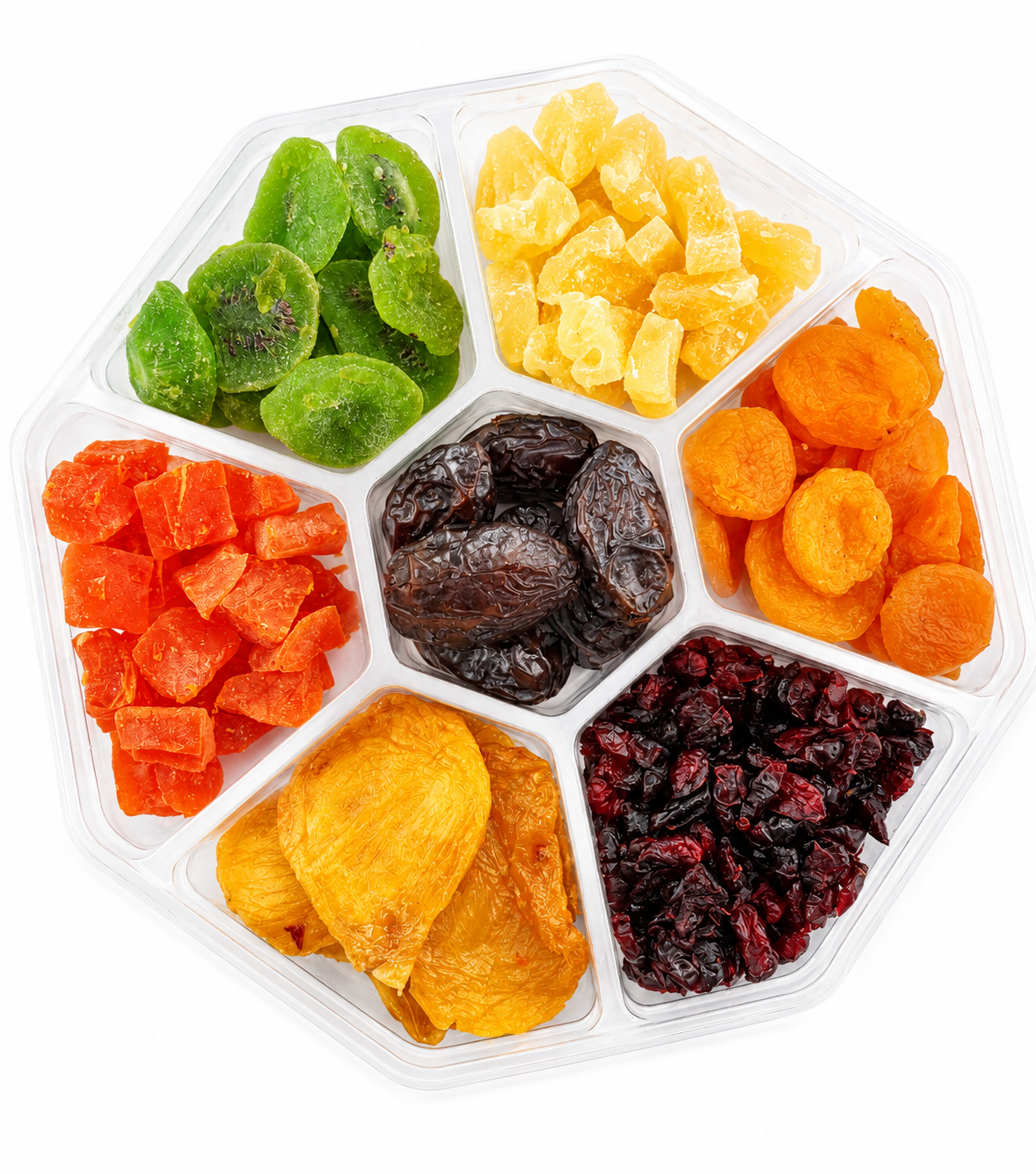Tu BiShvat Six Section Dried Fruit Gift Tray Platter