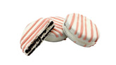 White Chocolate Pink Drizzle Coated Sandwich Cookies