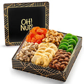 6 Section Dried Fruits and Nuts Gift Basket