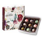 9-Piece Milk Chocolate Truffles Birthday Gift Box