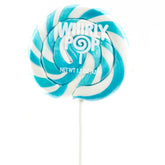 Light Blue & White Swirl Whirly Pops - Raspberry