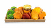 Dried Fruit & Honey Wooden Tray – Rosh Hashanah Gift