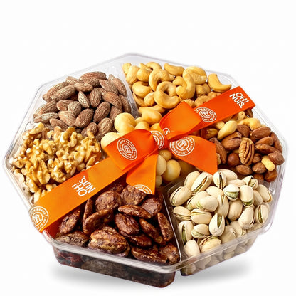7 Section Holiday Large Premium Nut Platter
