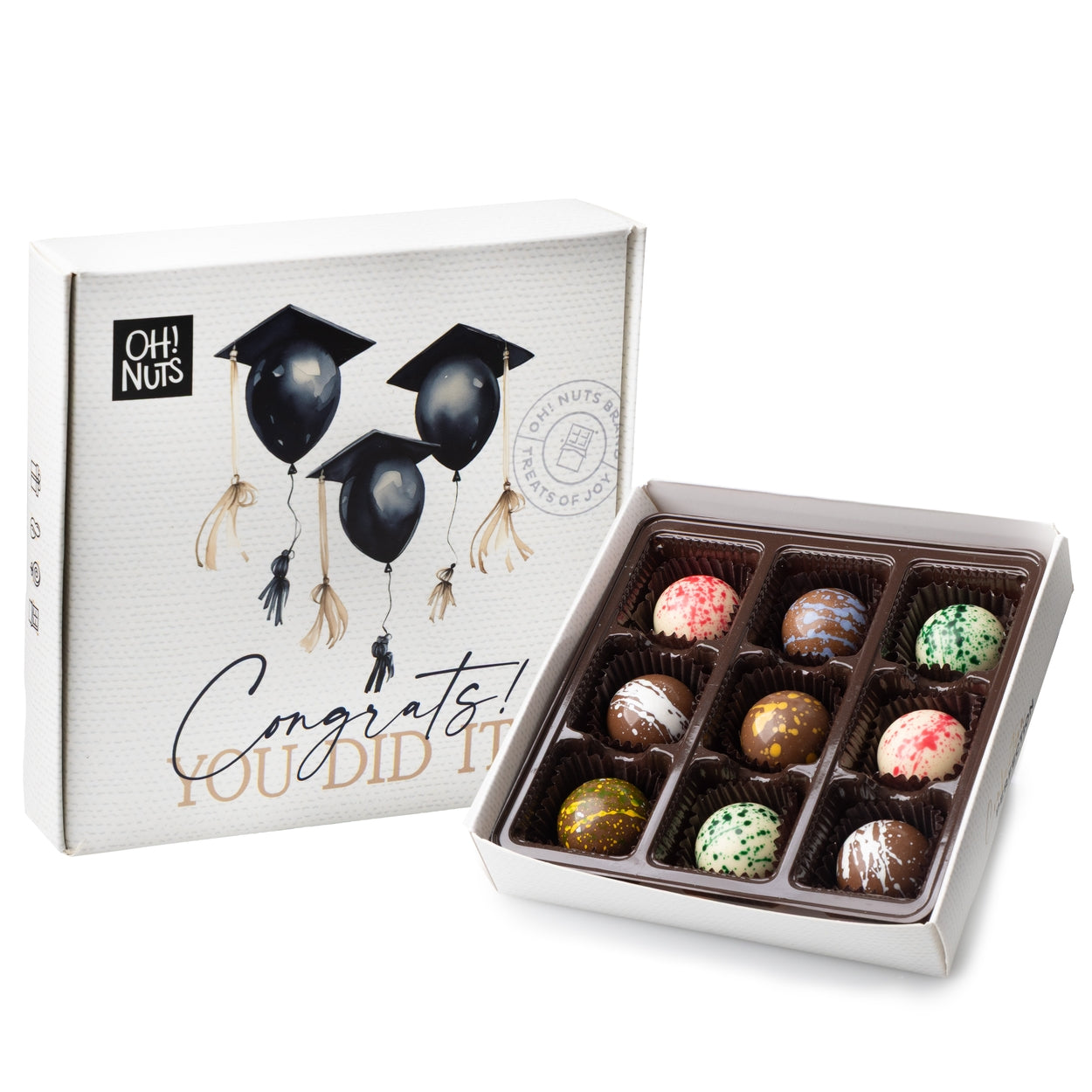 Graduation 9ct Truffle Dairy Chocolate Box Gift