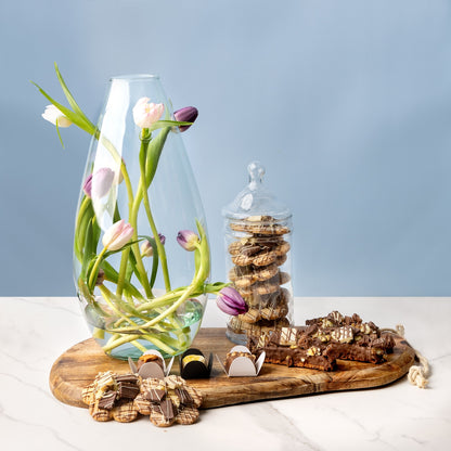 Shavuos Dairy Milk Chocolate XXL Vase Flowers Gift Basket