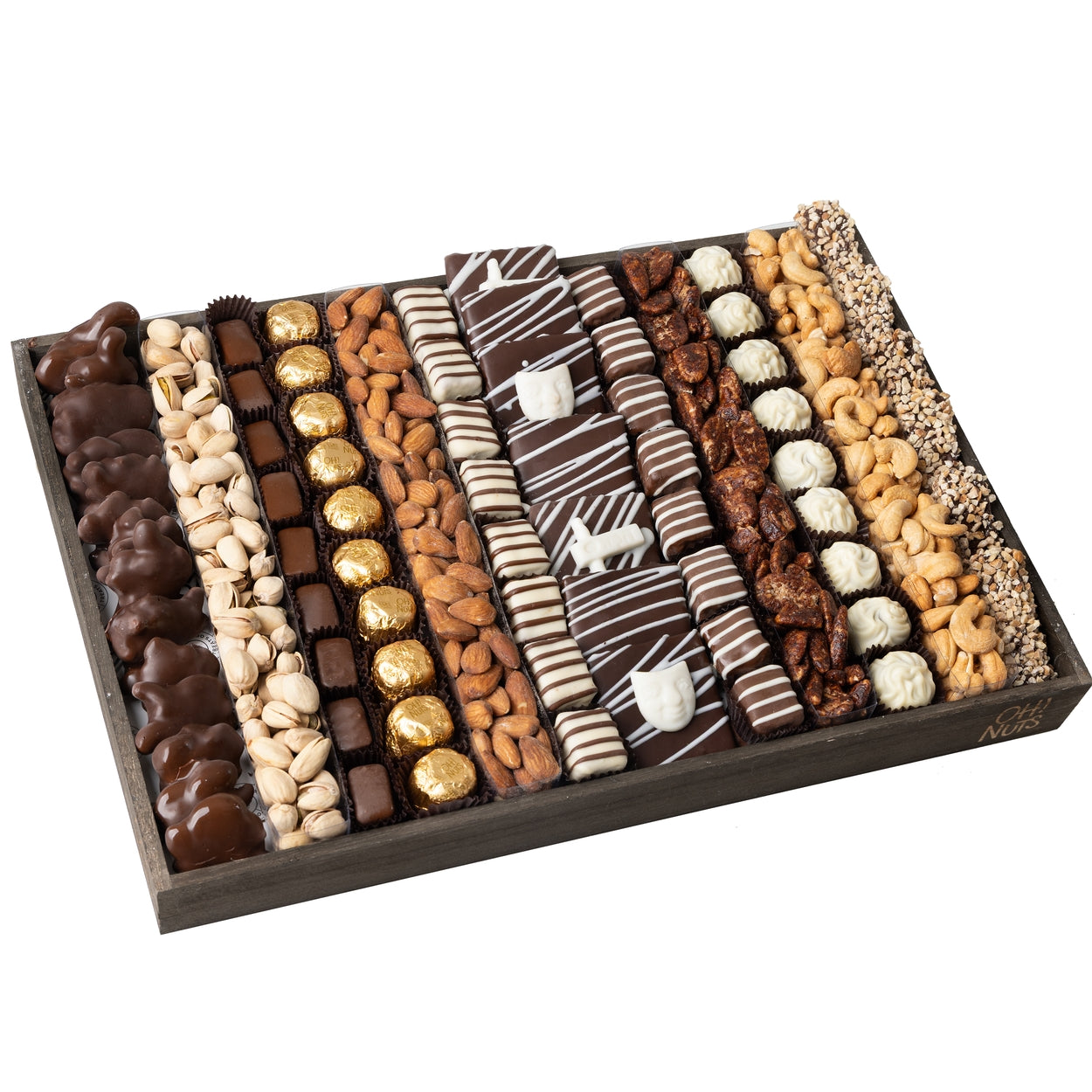 Rustic Wood 18" - Purim Mishloach Manos Gourmet Signature Basket XL