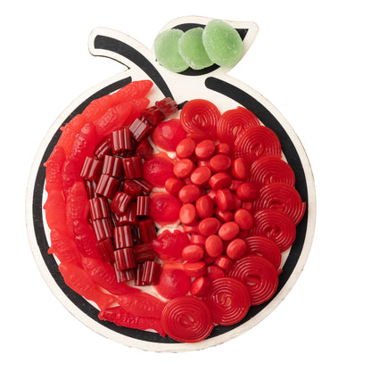 Rosh Hashanah Red Apple Candy Wood Tray