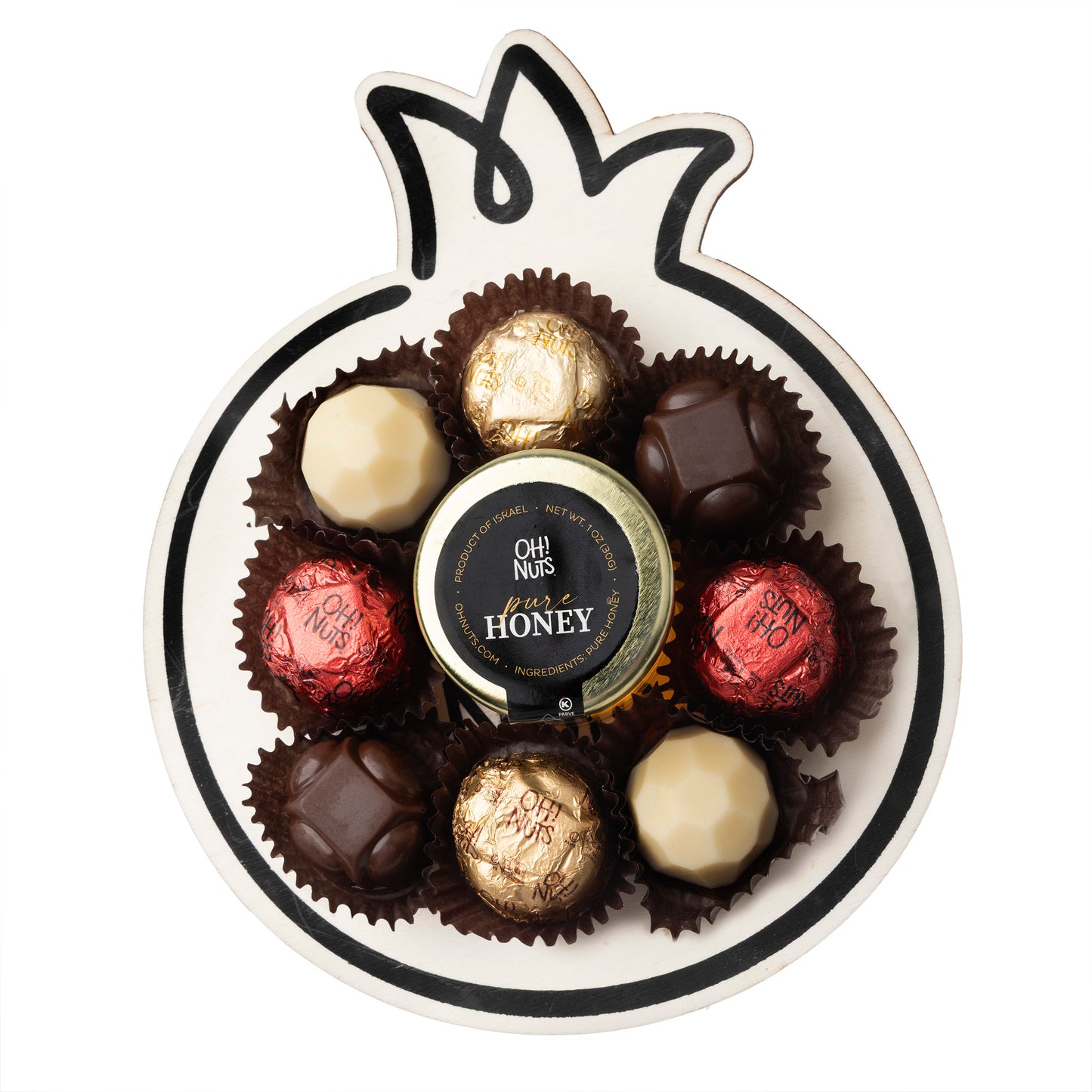Rosh Hashanah Pomegranate Board Gift Basket