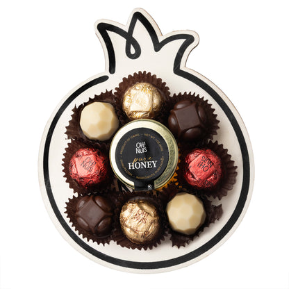 Rosh Hashanah Pomegranate Board Gift Basket