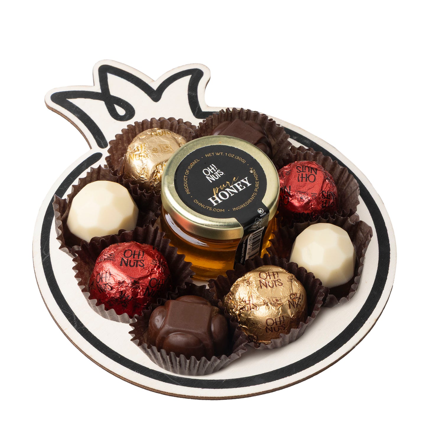 Rosh Hashanah Pomegranate Board Gift Basket