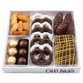 Rosh Hashanah White Leather Sectional Chocolate Gift Basket